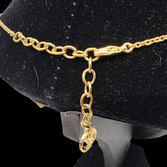 EUC Louis Vuitton Crystal Essential Glory LV Necklace Gold - Picture 4 of 5